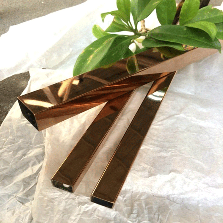 Tubos decorativos de acero inoxidable de color