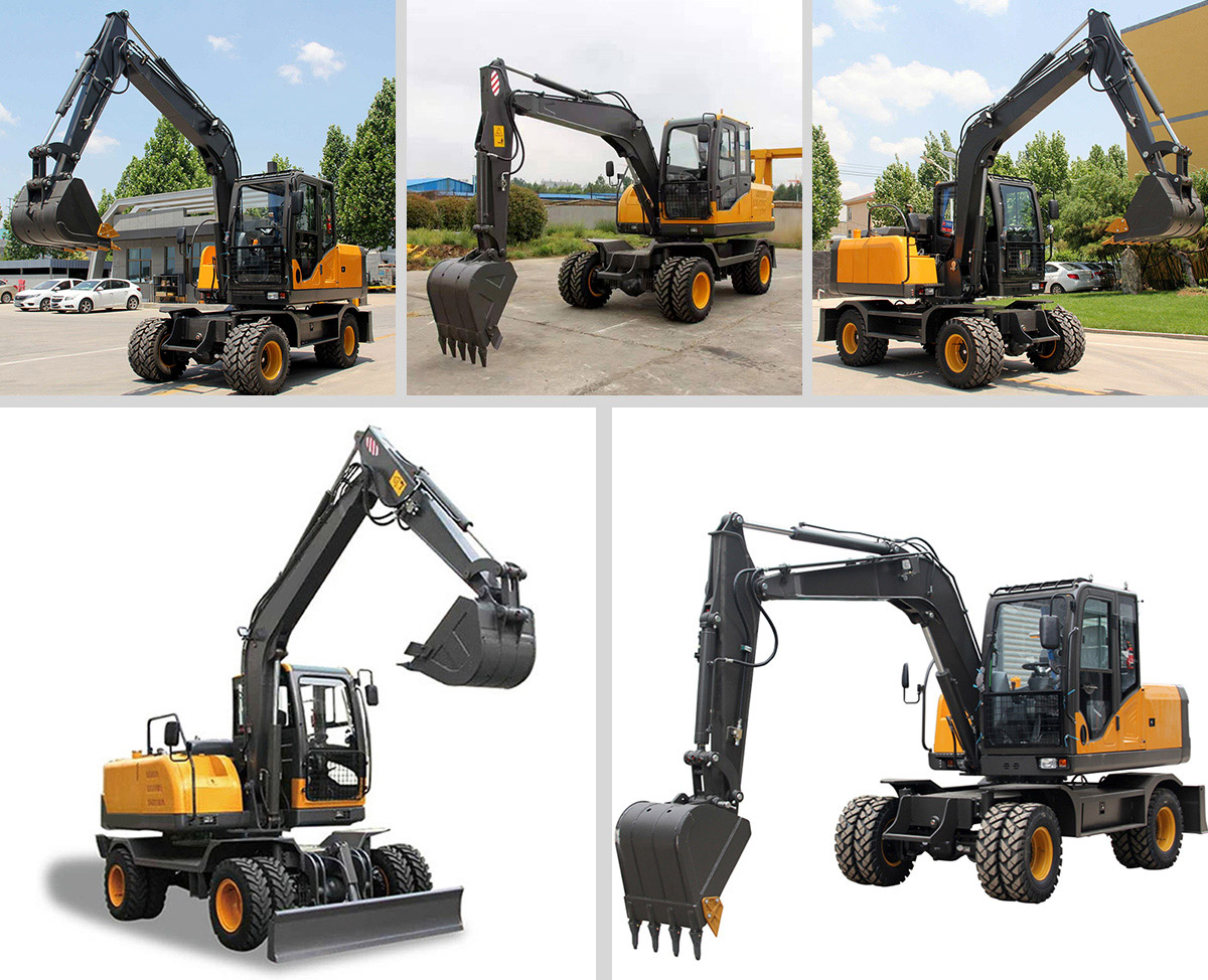 8000KG Wheel Excavator Mini Excavator