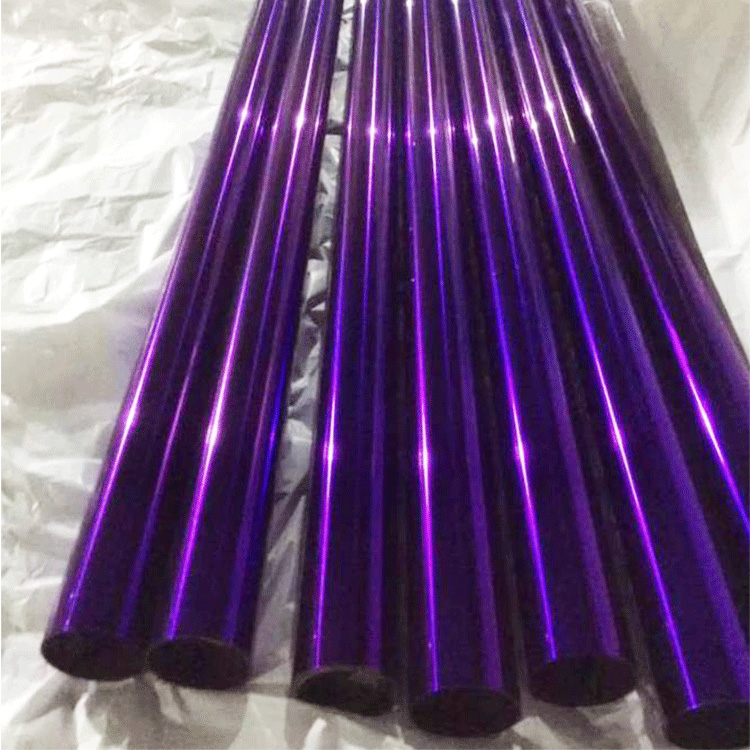 Tubos decorativos de acero inoxidable de color