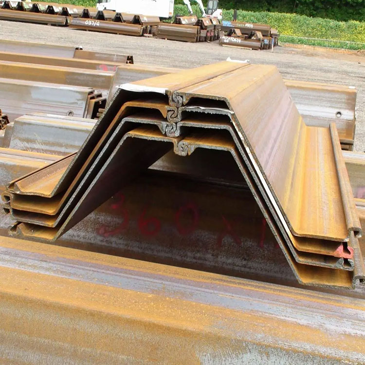 Estacas-prancha em aço em forma de U Estacas-prancha em aço em forma de Z