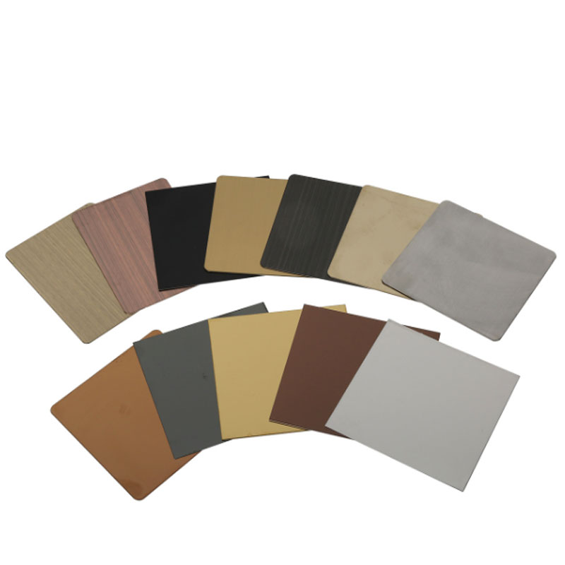 Láminas de acero inoxidable coloreadas